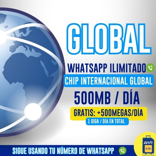 Chip Global 500MB por día