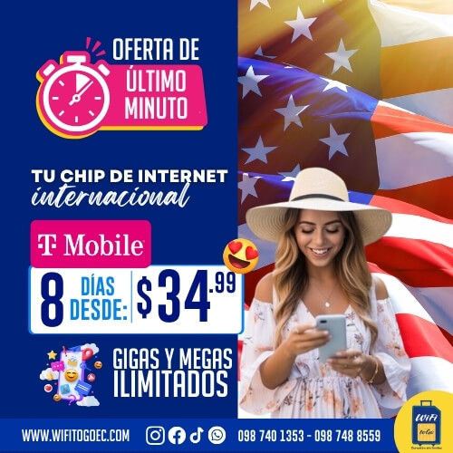 T-Mobile 8 días desde $34.99
